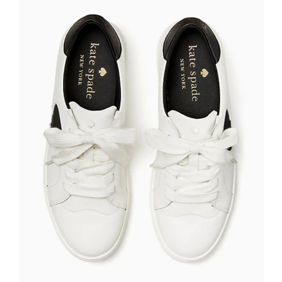 Kate Spade White and Black Sneakers Sizes 10 and 11 - Picture 3 of 5